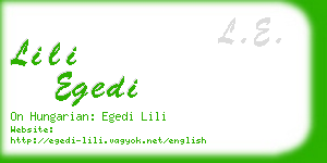 lili egedi business card